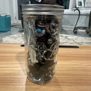 Silver and Turquoise Jewelry Jar